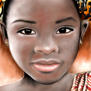 Illustration - Portrait - Afrikanisches Mädchen